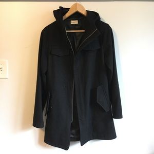 Navy Wool Coat